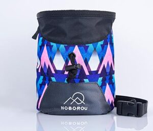 Noborou - Saco de Magnésio para escalada  | Bolsa de giz Bouldering | Abertura ampla | Bolso grande com zíper | Cinto ajustável e removível